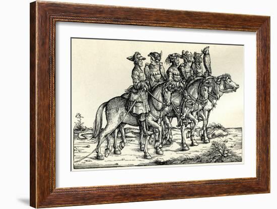 Falconers-Hans Burgkmair-Framed Giclee Print