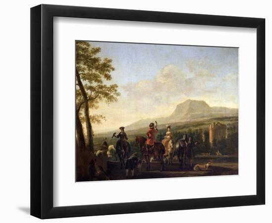 Falconry, 17th Century-Gerrit Berckheyde-Framed Giclee Print