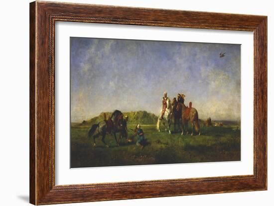 Falconry in Algeria, 1862-Eugene Fromentin-Framed Giclee Print