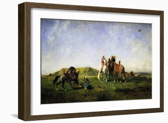 Falconry in Algeria, 1862-Eugene Fromentin-Framed Giclee Print