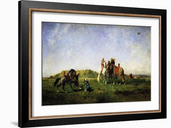 Falconry in Algeria, 1862-Eugene Fromentin-Framed Giclee Print