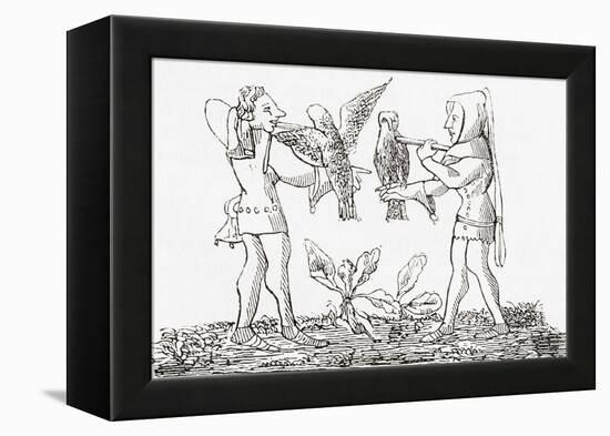 Falconry in the Middle Ages-null-Framed Premier Image Canvas