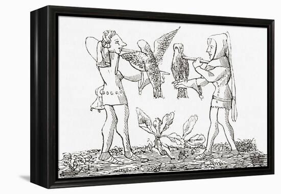 Falconry in the Middle Ages-null-Framed Premier Image Canvas