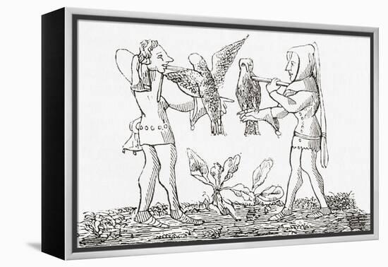 Falconry in the Middle Ages-null-Framed Premier Image Canvas