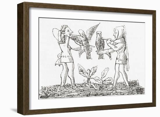 Falconry in the Middle Ages-null-Framed Giclee Print