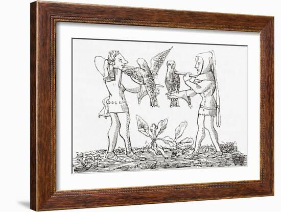 Falconry in the Middle Ages-null-Framed Giclee Print