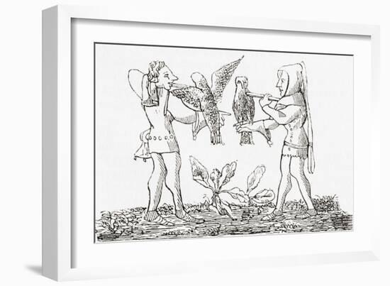 Falconry in the Middle Ages-null-Framed Giclee Print