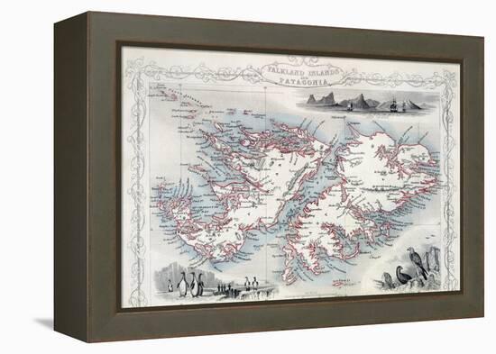 Falkland Islands and Patagonia, Series of World Maps, c.1850-John Rapkin-Framed Premier Image Canvas