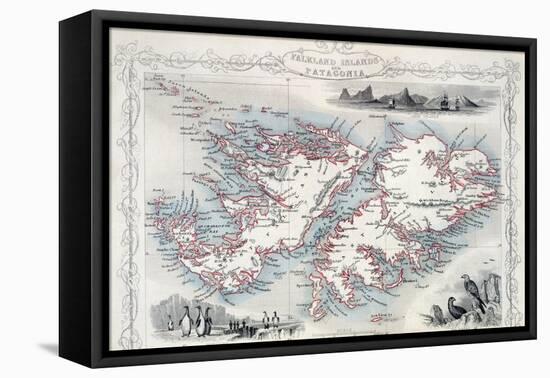 Falkland Islands and Patagonia, Series of World Maps, c.1850-John Rapkin-Framed Premier Image Canvas