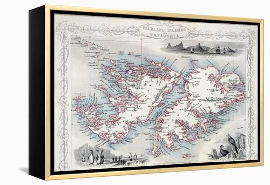 Falkland Islands and Patagonia, Series of World Maps, c.1850-John Rapkin-Framed Premier Image Canvas