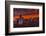 Falkland Islands, Sea Lion Island. Gentoo Penguin Colony at Sunset-Cathy & Gordon Illg-Framed Photographic Print