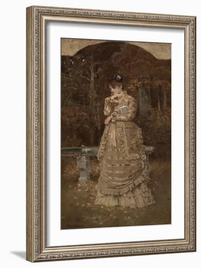 Fall, 1877 (Oil on Canvas)-Alfred Emile Stevens-Framed Giclee Print