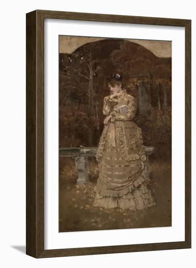 Fall, 1877 (Oil on Canvas)-Alfred Emile Stevens-Framed Giclee Print
