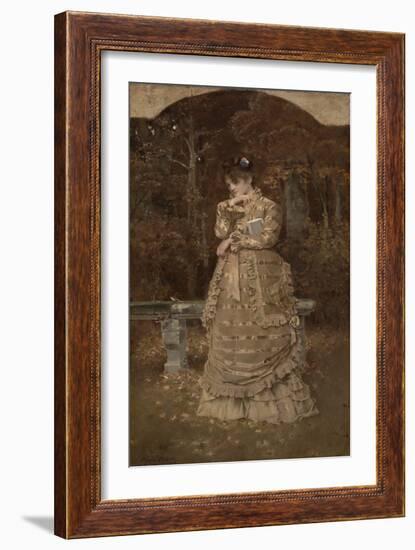 Fall, 1877 (Oil on Canvas)-Alfred Emile Stevens-Framed Giclee Print