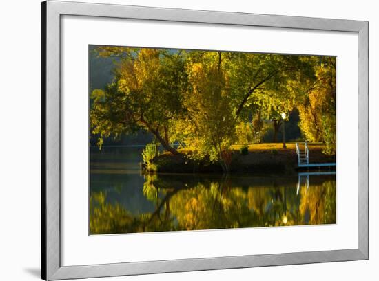 Fall at the Lake-Sally Linden-Framed Photographic Print