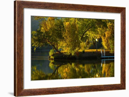 Fall at the Lake-Sally Linden-Framed Photographic Print