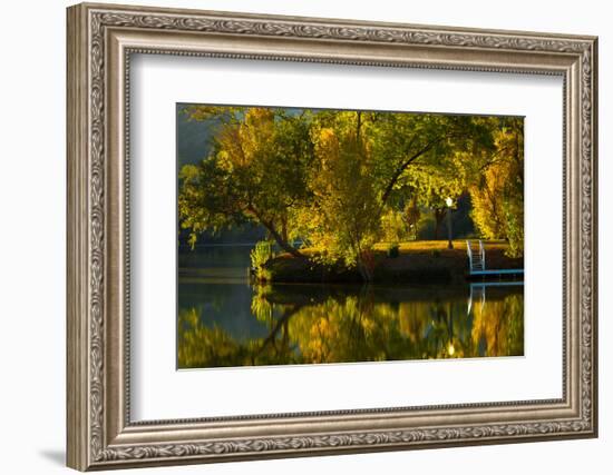 Fall at the Lake-Sally Linden-Framed Photographic Print