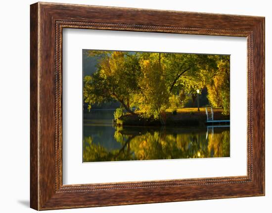 Fall at the Lake-Sally Linden-Framed Photographic Print