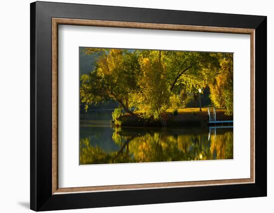 Fall at the Lake-Sally Linden-Framed Photographic Print