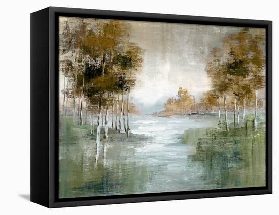 Fall Birch River-null-Framed Stretched Canvas