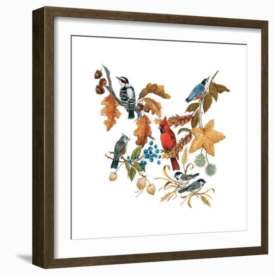 Fall Birds-null-Framed Giclee Print