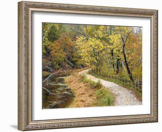 Fall Color Along the Old C and O Canal, C and O National Historic Park, Maryland, Usa-Adam Jones-Framed Photographic Print