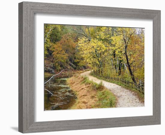 Fall Color Along the Old C and O Canal, C and O National Historic Park, Maryland, Usa-Adam Jones-Framed Photographic Print