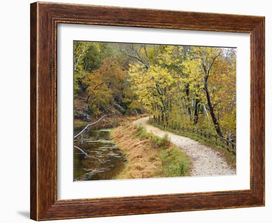 Fall Color Along the Old C and O Canal, C and O National Historic Park, Maryland, Usa-Adam Jones-Framed Photographic Print