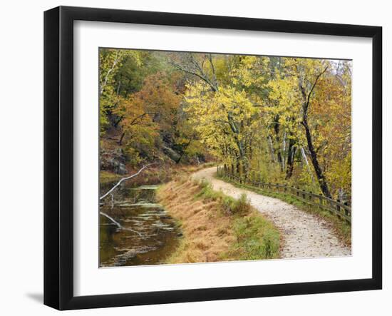 Fall Color Along the Old C and O Canal, C and O National Historic Park, Maryland, Usa-Adam Jones-Framed Photographic Print