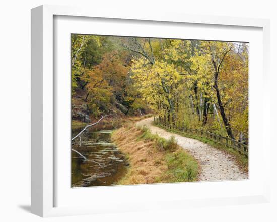 Fall Color Along the Old C and O Canal, C and O National Historic Park, Maryland, Usa-Adam Jones-Framed Photographic Print