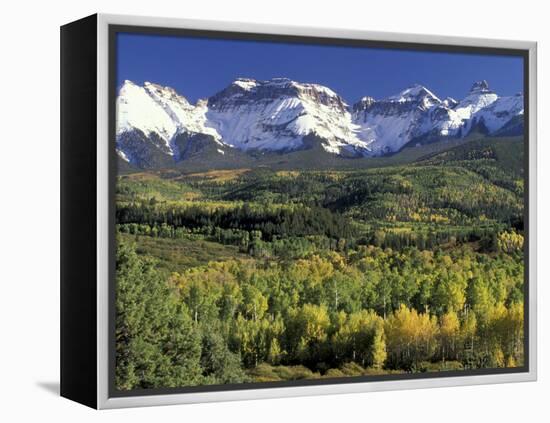 Fall Color and Landscape, Mt. Sneffels Wilderness, Colorado, USA-Gavriel Jecan-Framed Premier Image Canvas