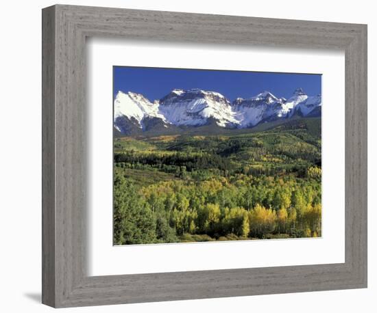 Fall Color and Landscape, Mt. Sneffels Wilderness, Colorado, USA-Gavriel Jecan-Framed Photographic Print
