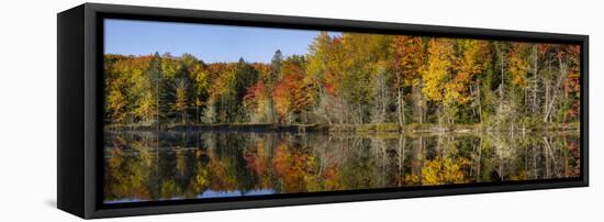 Fall Color at Small Lake or Pond Alger County in the Upper Peninsula, Michigan-Richard and Susan Day-Framed Premier Image Canvas