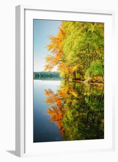 Fall Color Reflections ay Holderness New Hampshire, New England-Vincent James-Framed Photographic Print