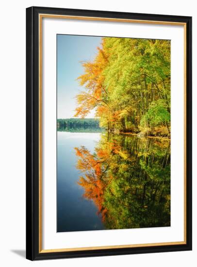 Fall Color Reflections ay Holderness New Hampshire, New England-Vincent James-Framed Photographic Print