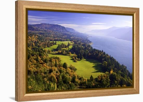 Fall Colors Add Beauty to Cape Horn, Columbia River Gorge National Scenic Area, Washington State-Craig Tuttle-Framed Premier Image Canvas