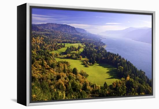 Fall Colors Add Beauty to Cape Horn, Columbia River Gorge National Scenic Area, Washington State-Craig Tuttle-Framed Premier Image Canvas