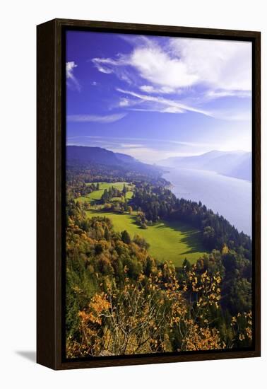 Fall Colors Add Beauty to Cape Horn, Columbia River Gorge National Scenic Area, Washington State-Craig Tuttle-Framed Premier Image Canvas