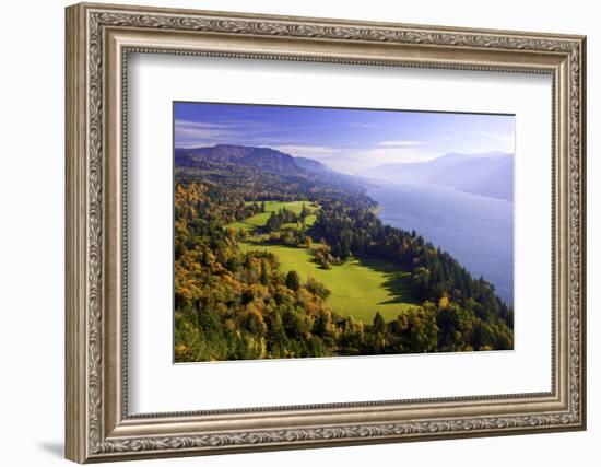 Fall Colors Add Beauty to Cape Horn, Columbia River Gorge National Scenic Area, Washington State-Craig Tuttle-Framed Photographic Print