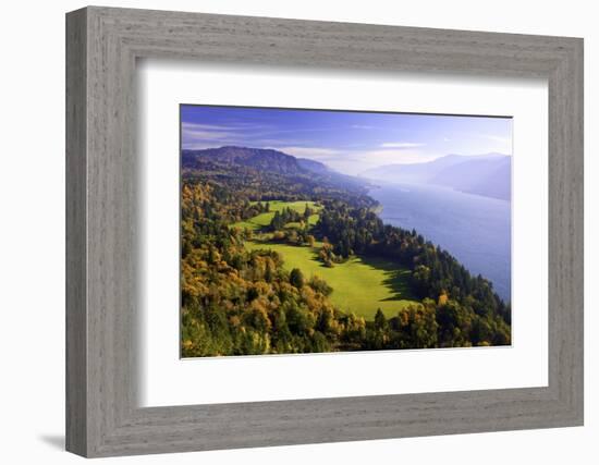 Fall Colors Add Beauty to Cape Horn, Columbia River Gorge National Scenic Area, Washington State-Craig Tuttle-Framed Photographic Print