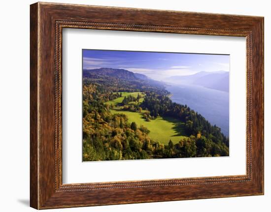 Fall Colors Add Beauty to Cape Horn, Columbia River Gorge National Scenic Area, Washington State-Craig Tuttle-Framed Photographic Print