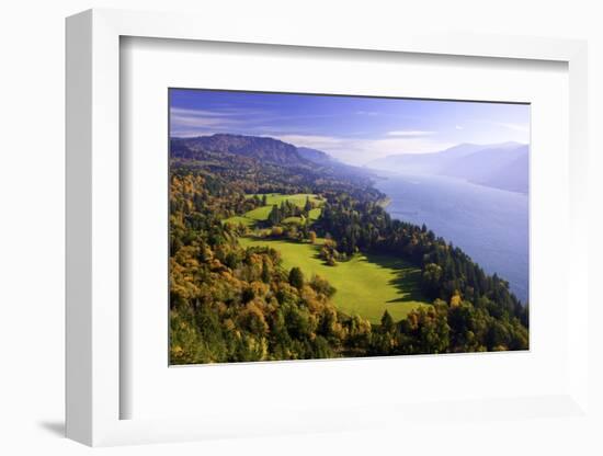 Fall Colors Add Beauty to Cape Horn, Columbia River Gorge National Scenic Area, Washington State-Craig Tuttle-Framed Photographic Print