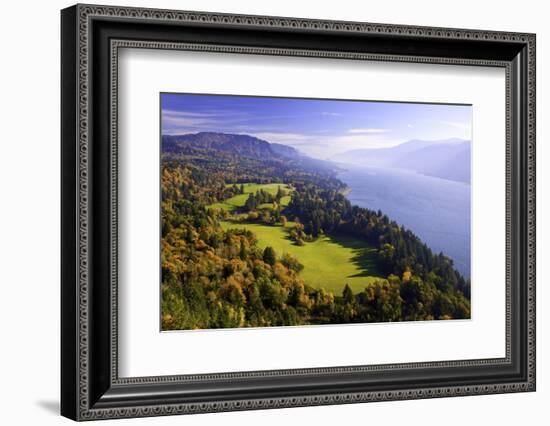 Fall Colors Add Beauty to Cape Horn, Columbia River Gorge National Scenic Area, Washington State-Craig Tuttle-Framed Photographic Print