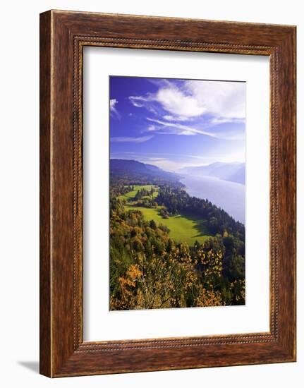 Fall Colors Add Beauty to Cape Horn, Columbia River Gorge National Scenic Area, Washington State-Craig Tuttle-Framed Photographic Print