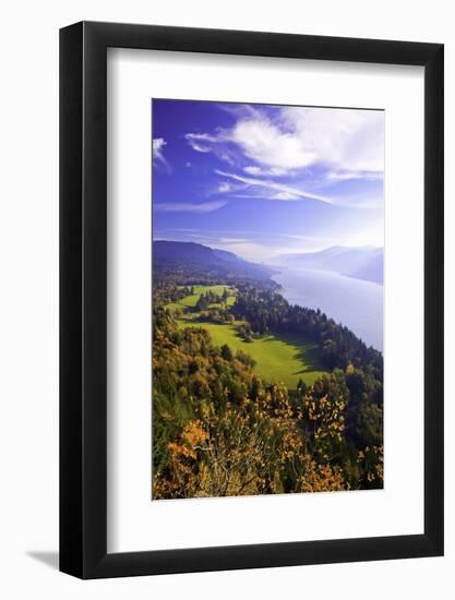 Fall Colors Add Beauty to Cape Horn, Columbia River Gorge National Scenic Area, Washington State-Craig Tuttle-Framed Photographic Print