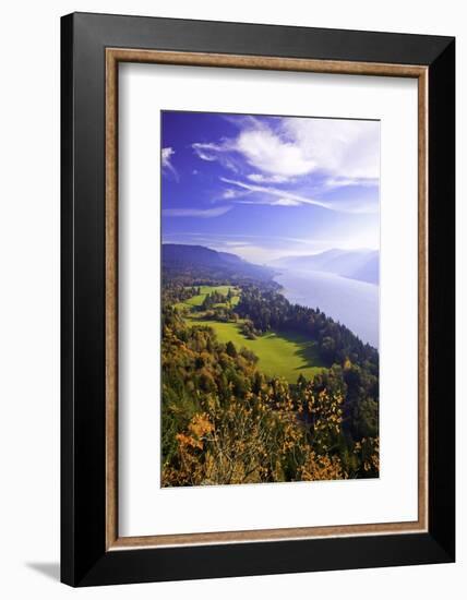 Fall Colors Add Beauty to Cape Horn, Columbia River Gorge National Scenic Area, Washington State-Craig Tuttle-Framed Photographic Print