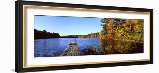 Fall Colors Along a New England Lake, Goshen, Hampshire County, Massachusetts, USA-null-Framed Photographic Print