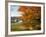 Fall Colors Framing Church and Town, East Corinth, Vermont, USA-Jaynes Gallery-Framed Photographic Print