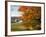 Fall Colors Framing Church and Town, East Corinth, Vermont, USA-Jaynes Gallery-Framed Photographic Print