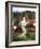 Fall Colors in Small Town with Church and Barns, Waits River, Vermont, USA-Bill Bachmann-Framed Photographic Print